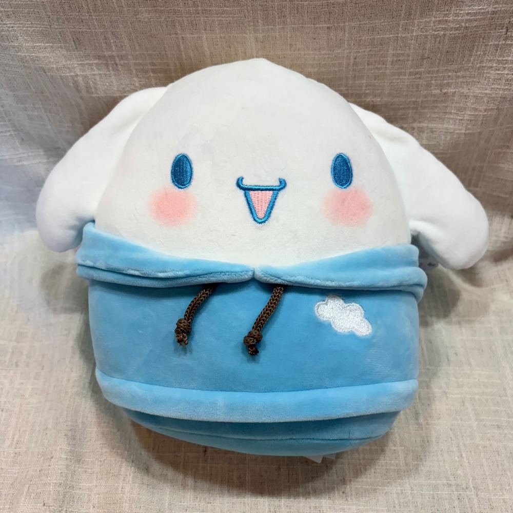 Sanrio Squishmallows Cinnamoroll Blue Hoodie Plush 8 inch Hello Kitty NWT‎